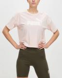 Puma Essentials Cropped Logo Tee Lotus, M / Pink