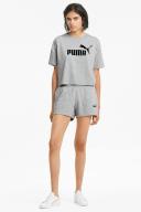 Puma Essentials Logo Cropped Women's Tee Grey