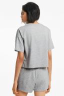 Puma Essentials Logo Cropped Women's Tee Grey