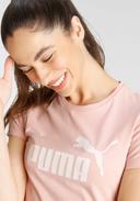Puma Essentials Logo T-Shirt Beige L Woman