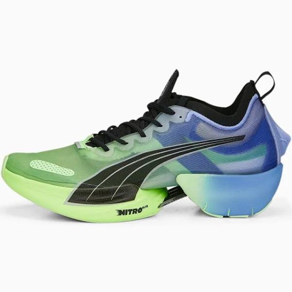 Puma Fast-R Nitro Elite Elektrocharged Running Shoes Green Blue Black Women - 38.5