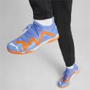Puma Future Match It Indoor Soccer Shoes Blue/White/Orange - Size 9.5