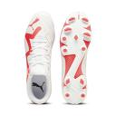 Puma Future Play FG/AG Men's Soccer Cleats Shoes, White/Fire Orchid, 9