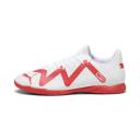 Puma Future Play It Men's Soccer Cleats Shoes, White/Fire Orchid, 8.5