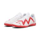 Puma Future Play It Men's Soccer Cleats Shoes, White/Fire Orchid, 8.5