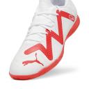 Puma Future Play It Men's Soccer Cleats Shoes, White/Fire Orchid, 8.5