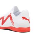 Puma Future Play It Men's Soccer Cleats Shoes, White/Fire Orchid, 8.5