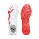 Puma Future Play It Men's Soccer Cleats Shoes, White/Fire Orchid, 8.5