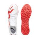Puma Future Play TT Men's Soccer Cleats Shoes, White/Fire Orchid, 9.5