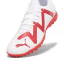 Puma Future Play TT Men's Soccer Cleats Shoes, White/Fire Orchid, 9.5