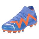 Puma Future Pro FG/AG Soccer Cleats Shoes, Blue Glimmer/White/Ultra Orange, 12.5