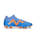 Puma Future Pro FG/AG Soccer Cleats Shoes, Blue Glimmer/White/Ultra Orange, 12.5