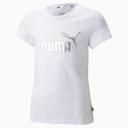 Puma Girls Short Sleeve Logo Tee - White