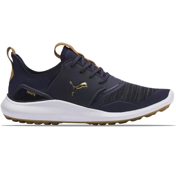 Puma Ignite NXT Lace Golf Shoes - Peacoat/Team Gold/White - Size: 12 M