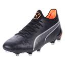 Puma King Ultimate FG/AG Firm Ground Soccer Cleat Black/Silver/Orange - Size 12.5