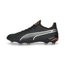 Puma King Ultimate FG/AG Firm Ground Soccer Cleat Black/Silver/Orange - Size 12.5