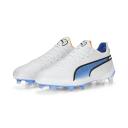 Puma King Ultimate FG/AG Firm Ground Soccer Cleat White/Black/Blue/Orange - Size 4.5