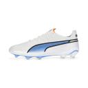 Puma King Ultimate FG/AG Firm Ground Soccer Cleat White/Black/Blue/Orange - Size 6