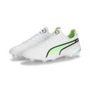Puma King Ultimate FG/AG Firm Ground Soccer Cleats, White/Black / 7.5