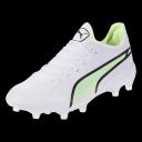 Puma King Ultimate FG/AG Firm Ground Soccer Cleats, White/Black / 7.5