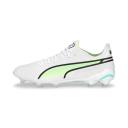 Puma King Ultimate FG/AG Firm Ground Soccer Cleats, White/Black / 8