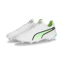 Puma King Ultimate FG/AG Firm Ground Soccer Cleats, White/Black / 8