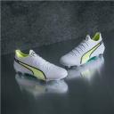 Puma King Ultimate FG/AG Firm Ground Soccer Cleats, White/Black / 9.5