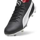 Puma King Ultimate FG Soccer Cleats, Men's, M11/W12.5, Black/White