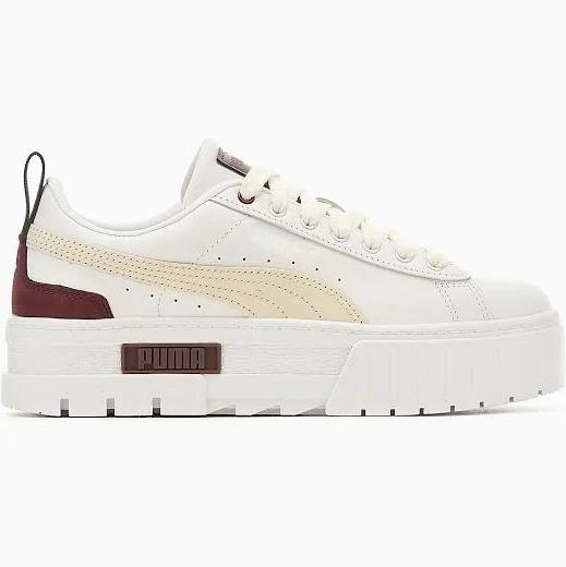 Puma Mayze Luxe Shoes White Maroon Women - 39