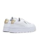 Puma Mayze Stack Sneakers in White and Gold