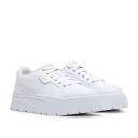 Puma Mayze Stack Sneakers in White and Gold