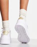 Puma Mayze Stack Sneakers in White and Gold