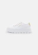 Puma Mayze Stack Sneakers in White and Gold