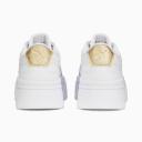 Puma Mayze Stack Sneakers in White and Gold