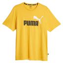 Puma Men's Essentials+ 2 Colour Logo Yellow Tee M