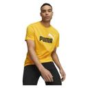 Puma Men's Essentials+ 2 Colour Logo Yellow Tee M
