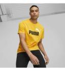 Puma Men's Essentials+ 2 Colour Logo Yellow Tee XXL