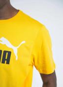 Puma Men's Essentials+ 2 Colour Logo Yellow Tee XXL