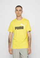 Puma Men's Essentials+ 2 Colour Logo Yellow Tee XXL