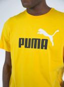 Puma Men's Essentials+ 2 Colour Logo Yellow Tee XXL