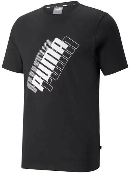 Puma Men's Puma Power Logo Tee - Black