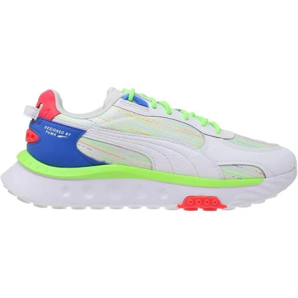 Puma Men's Sneaker White & Bluemazing Wild Rider Spectra Sneaker 11