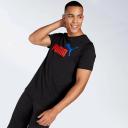 Puma Mens Essentials+ 2 Colour Logo Tee Black M @ Rebel Active