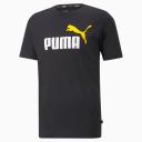 Puma Mens Essentials+ 2 Colour Logo Tee Black XXL