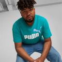 Puma Mens Essentials+ 2 Colour Logo Tee Blue M @ Rebel Active