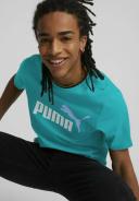 Puma Mens Essentials+ 2 Colour Logo Tee Blue M @ Rebel Active