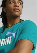 Puma Mens Essentials+ 2 Colour Logo Tee Blue M @ Rebel Active