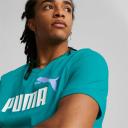 Puma Mens Essentials+ 2 Colour Logo Tee Blue M @ Rebel Active