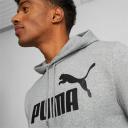 Puma | Mens Essentials Big Logo Hoodie (Medium Gray Heather) 3XL
