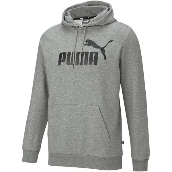 Puma | Mens Essentials Big Logo Hoodie (Medium Gray Heather) 3XL